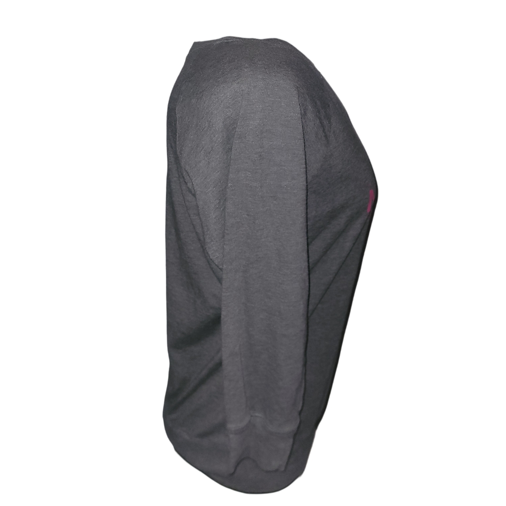 The North Face Gray Sweatshirt with Pink Logo Front and Cropped Sleeves Size M - Picture 4 of 6
